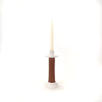 Load image into Gallery viewer, Leather-Wrapped Candle Holder
