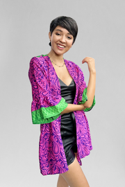 Saari Ruffle Kimono Neon