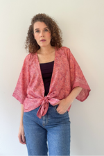 Cargue la imagen en el visor de la galería, Rosa Wrap Kimono
