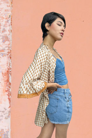 Saari Ruffle Kimono Oro