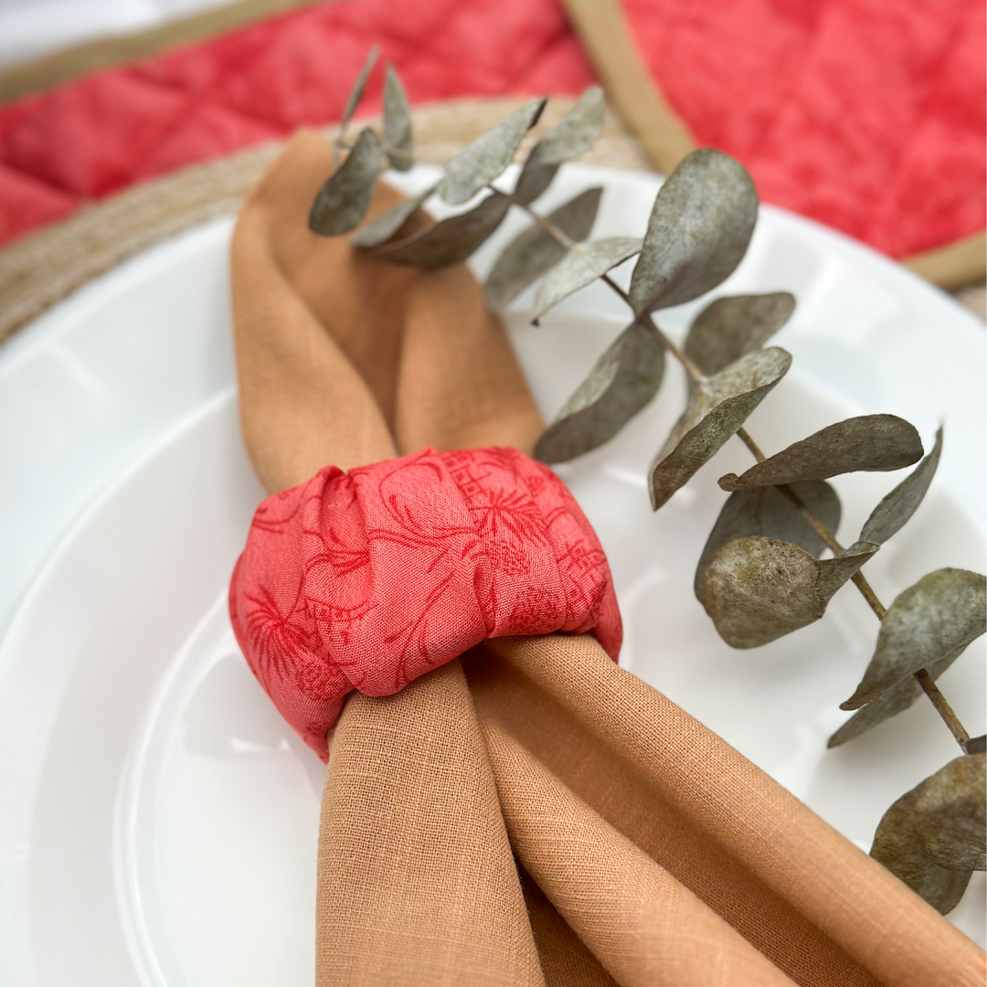 Pink Palms Napkin Ring