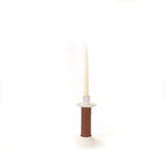 Load image into Gallery viewer, Leather-Wrapped Candle Holder
