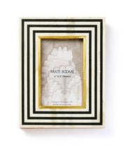 Rajiva 4x6 Black & Cream Picture Frame - Fair Trade Carved Bone