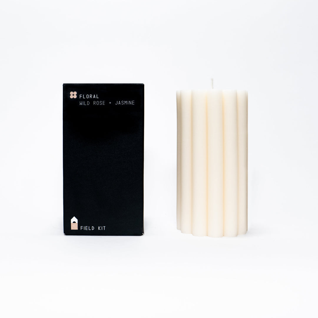 Floral Pillar Candle