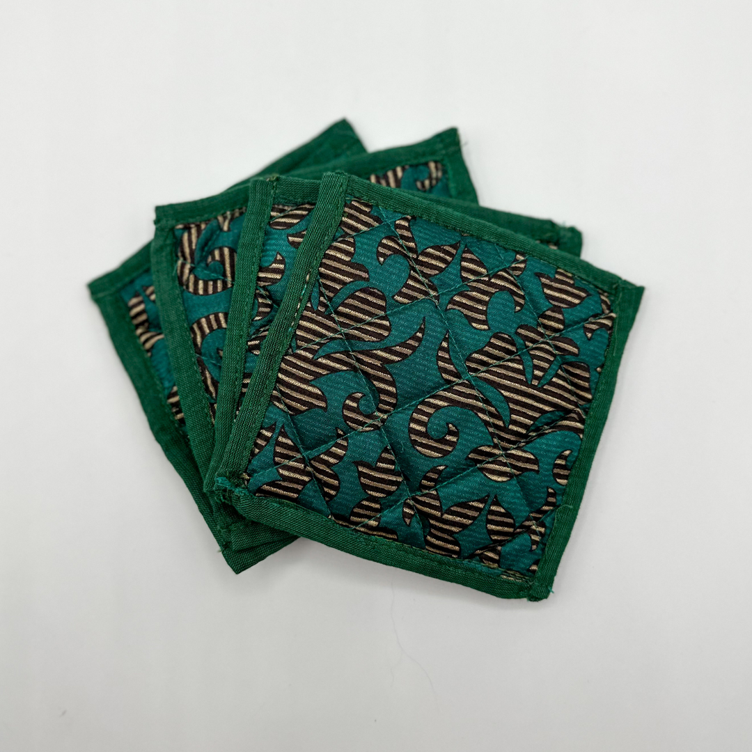 Green Quilted Coasters