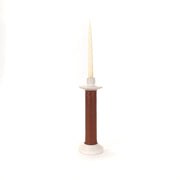 Leather-Wrapped Candle Holder