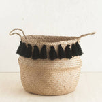 Cargue la imagen en el visor de la galería, Black Tasseled Belly Baskets
