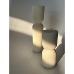 Load image into Gallery viewer, Striped Column Candle | Pillar Soy Decorative Candle
