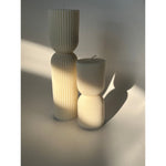 Load image into Gallery viewer, Striped Column Candle | Pillar Soy Decorative Candle
