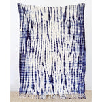 Load image into Gallery viewer, Indigo Shibori Throw - Vines
