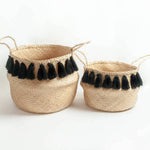 Cargue la imagen en el visor de la galería, Black Tasseled Belly Baskets
