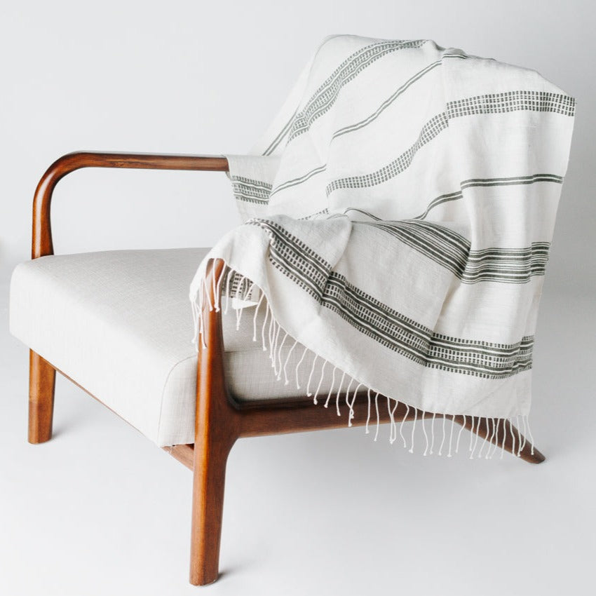 Aden Throw - Natural / Grey