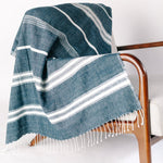 Load image into Gallery viewer, Aden Throw - Navy / Natural
