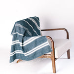 Load image into Gallery viewer, Aden Throw - Navy / Natural
