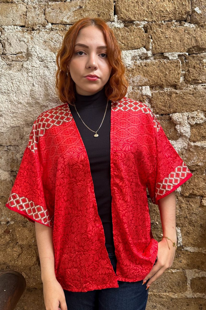 Bright Short Kimono