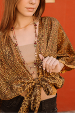 Load image into Gallery viewer, Golden Wrap Kimono
