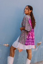 Load image into Gallery viewer, Lila-Pink Short Kimono
