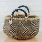 Load image into Gallery viewer, Bolga Baskets - Large Round Two Handle Natural Palette
